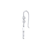 Sterling Silver Wrapping Whale Tail Earrings TER1726 - Earrings